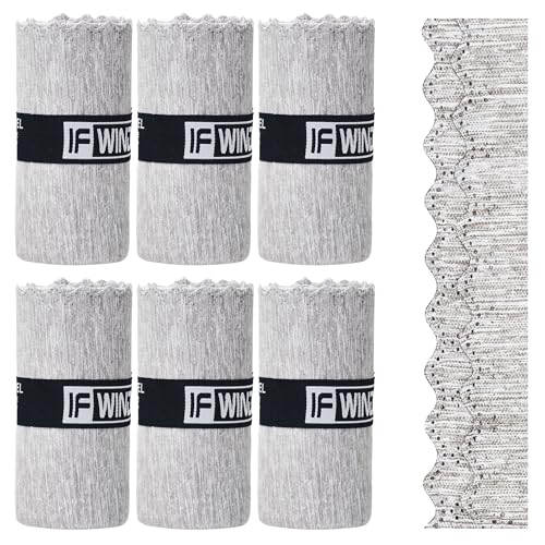 6 Pack Microfiber Gym Towels for Working Out，Fast Drying Workout Accessories Sweat Towels for Gym Gear for Men & Women,Sports Exercise Fitness Gear Tennis for Body Hot Yoga - color: Grey ( 6 Pack ) - Lace Edge