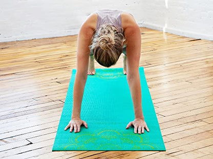 Sol Living Travel Yoga Mat - Natural Tree Rubber for Extra Grip - Non-Slip, Foldable, Eco-Friendly - Perfect for On-the-Go Yoga, Pilates, Fitness, Meditation - 24" x 72", Green - color: Green
