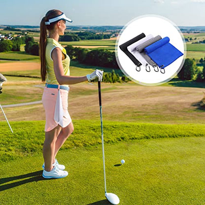 Remagr 4 Pack Golf Towel Microfiber - color: Black, White, Gray, Blue