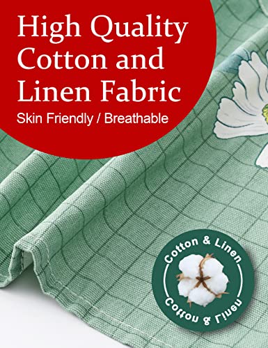 Cozy Adjustable Cross Back Aprons for Women with Pockets Cotton Linen Cooking Kitchen Baking - color: Daisy
