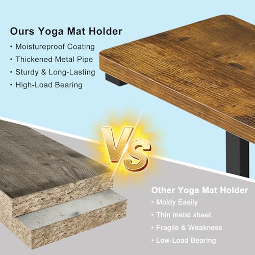 Home Gym Storage Rack for Yoga Mat Holder Wall Mount