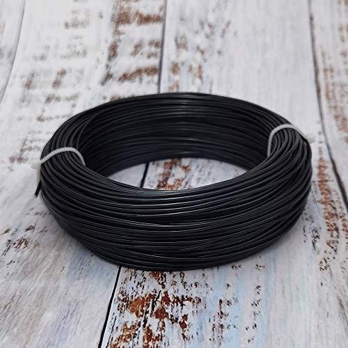 INSPIRELLE 15 Gauge Black Aluminum Craft Wire Bendable Metal Wire | 164 Feet for Jewelry Craft Making - color: Black, size: 15 Gauge (1.5mm)