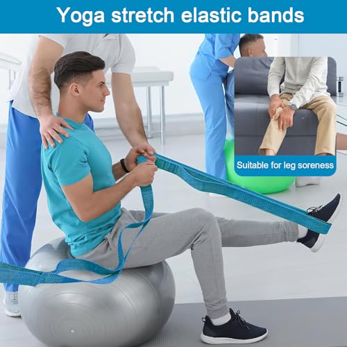 Yoga Resistance Band 6ft 8ft Non Latex Elastic Stretch Band for Strength Training Flexibility Pilates Home Gym Travel - color: Blue, size: 6ft