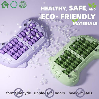Foot Roller Massager for Plantar Fasciitis Relief, Large Size, Eases Foot Pain & Cold Feet, Enhances Circulation, Portable, Split into Two, Full-Body Washable, Purple