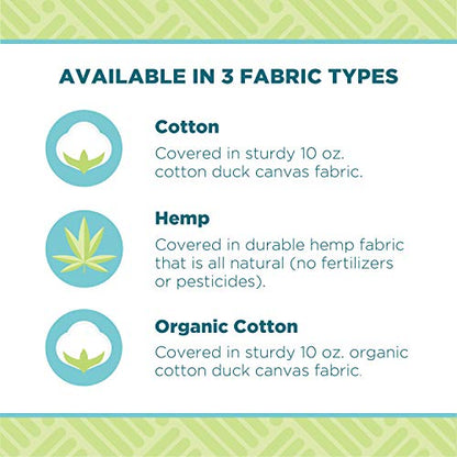 Bean Products Hemp Round Zafu Meditation Cushion, Yoga Pillow - Cactus | Heavy Weight Washable Hemp Cover - Buckwheat Hull Filled Inner liner - Zen Floor Sitting Cushion - 14" Diameter - color: Hemp Cactus, size: Round - 14"
