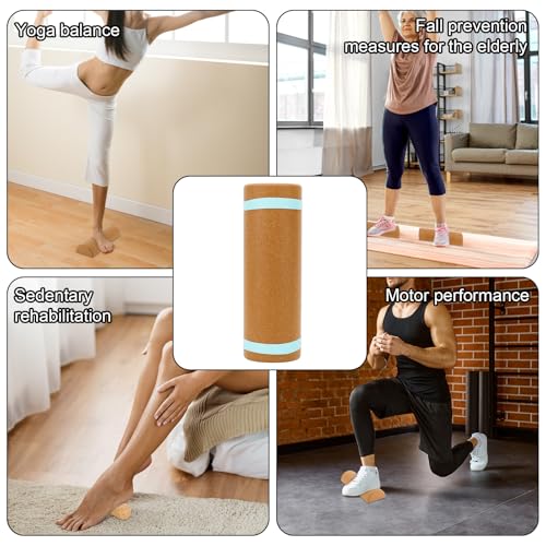 Cork Balance Board Foot Strengthener, Natural Cork Balance Board Ankle Stability Trainer for Foot Function Training Enhance Joint Stability Improve Body Posture