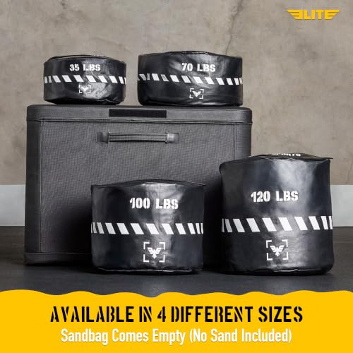 Elite Heavy-Duty Strongman Workout Sandbag – Unfilled Fitness Sand Bag for Weight Training, Full-Body Workout, Cross Training, Powerlifting, Combat & Military Use – Durable for Commercial and Home Gym - size: 120 LBS