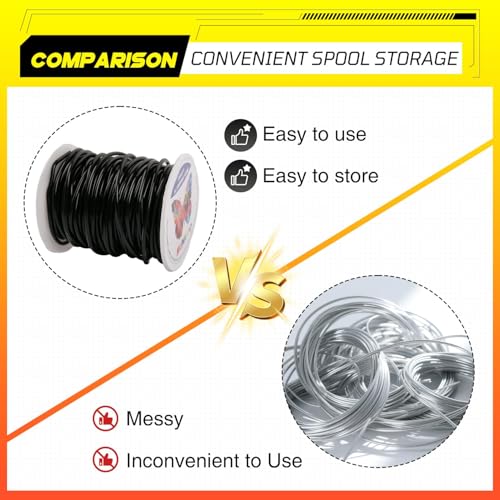 Aluminum Craft Wire,10 Gauge (2.5mm) Black Bendable Wire,65 Feet Continuous Roll for Jewelry Making,Sculpting,Floral & Armature Projects - size: 10 Gauge 65FT, style: Black