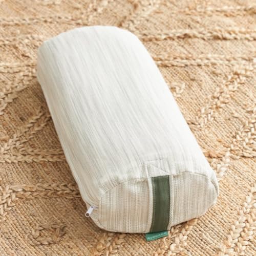 Avocado Organic Yoga Meditation Pillow, GOTS Certified Organic Cotton Cover, Natural Buckwheat Fill - size: Yoga Bolster