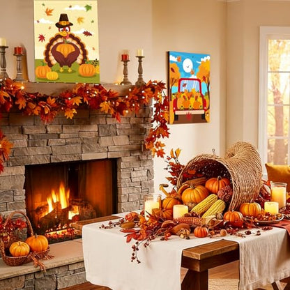 Sherr 12 Pcs Pre Drawn Canvas for Adults,Autumn Harvest,8 x 10 Inch | Pre Printed Canvas, Sip and Paint Party Canvas Painting Kit, for Holiday Painting Crafts Favor - size: 8 x 10 Inch, style: Autumn Harvest
