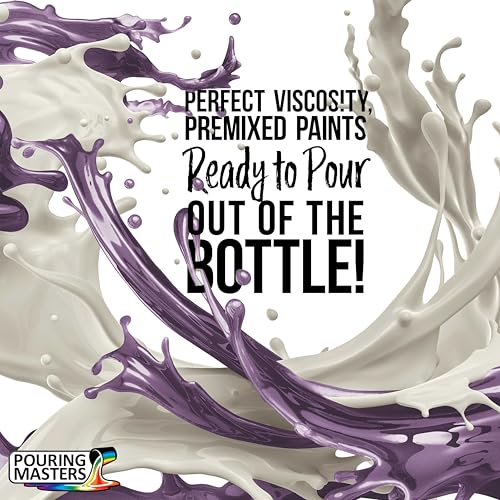 Pouring Masters Lavender Metallic Pearl Ready to Pour Acrylic Pouring Paint - Premium 8-Ounce Pre-Mixed Fluid Acrylic Paint - Fluid Art Supplies for Canvas, Wood, Paper, Tile & Rocks - color: Lavender Metallic Pearl, size: 8 Fl Oz (Pack of 1)