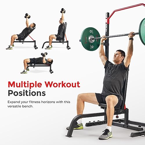Sunny Health & Fitness Multifunction Adjustable Incline Weight Bench