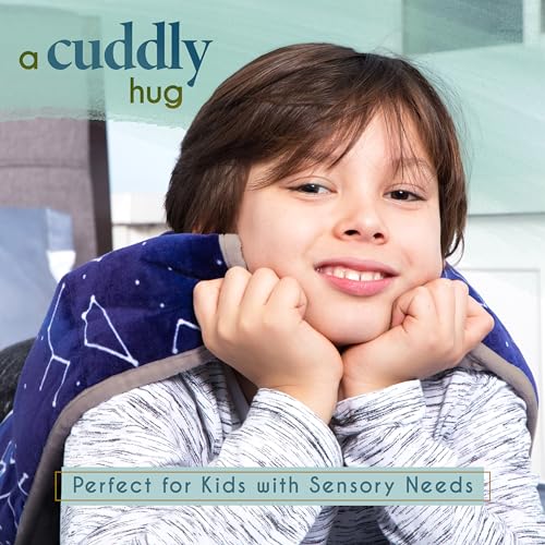 Florensi Weighted Lap Pad 5 lb 20 x 23 in Blue Sensory Relax Blanket - size: 5lb