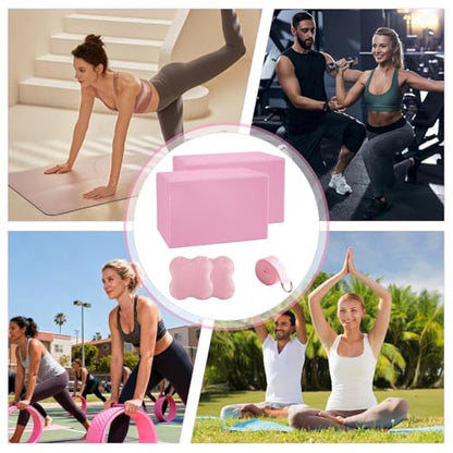 Blocks Yoga with Pads Lightweight Soft Foam Pilates Brick | Balance Flexibility Training Blocks for Fitness Exercise Home Gym Travel Dance