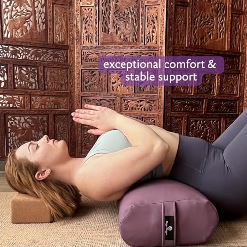 Hugger Mugger Standard Yoga Bolster - Firm, Supportive, Handmade, Durable - color: EZ Clean Taupe
