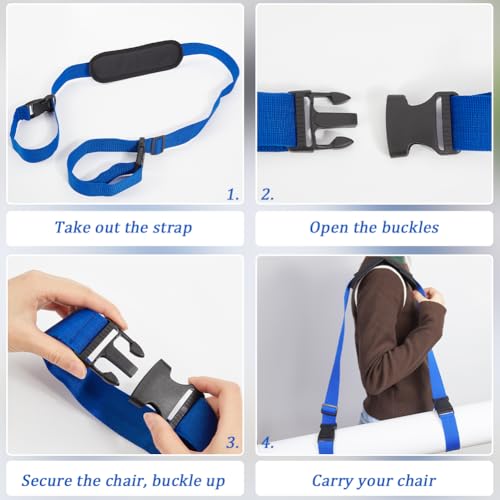 GORGECRAFT Scooter Carry Strap Blue Beach Anti-Slip Shoulder Straps Replacement with Non-Slip Shoulder Pad Polyester Universal Adjustable Backpack Bicycle Carrying Straps for Foldable Balance Bikes - color: Blue