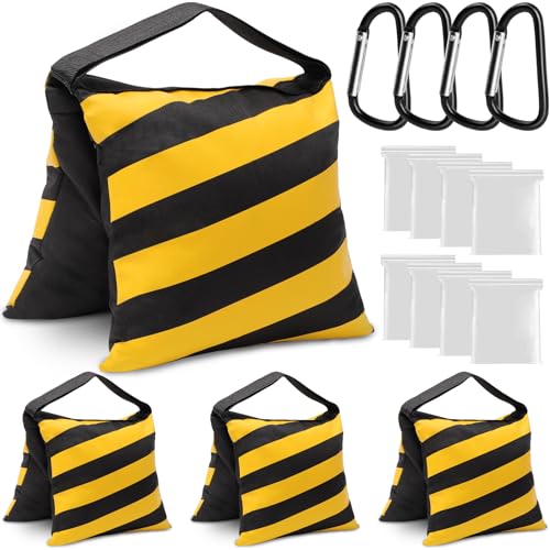 4 Packs Yellow Sandbag Weight Bags for Light Photography Video Equipment - color: Yellow