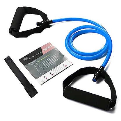 Resistance Bands with Handles, Exercise Bands with Handles, Door Anchor - color: blue-40lbs