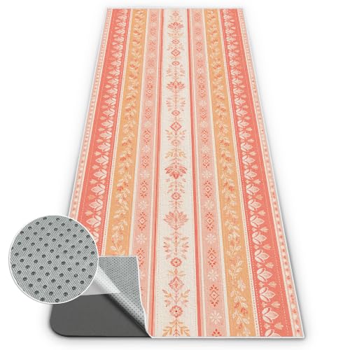 Hot Yoga Towel Non Slip, Ultra-Absorbent Yoga Mat Towel, Soft with Printed Design, Machine Washable, Yoga Pilates Towel Suitable for Exercise, Pilates, Yoga, 72x27in.Orange Stripe - color: Orange Stripe