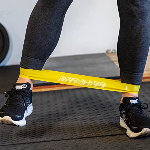 Serious Steel Fitness Mini Resistance Loop Bands | Rehab and Prehab Stretch Bands | 12" Exercise Workout Bands (Sets of 5 Pack and Sets of 10 Pack Trainer Options Available!) - color: X-Light 10 Pack (2" x 12")