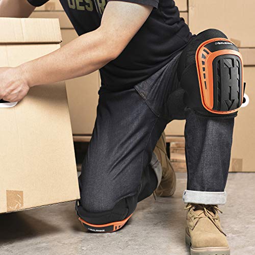 BALENNZ Professional Knee Pads for Work - Heavy Duty Foam Padding Gel Construction Knee Pads with Strong Double Straps – Comfortable Knee Protection for Indoor and Outdoor Use (Knee High Orange) - style: Knee High Orange
