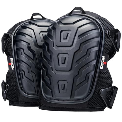 NoCry Professional Gel Knee Pads for Work with Soft Foam and Gel Cushion — Heavy Duty Cap, Reinforced Adjustable Straps, Military Grade Rivets and Built-in Hang Loops — Perfect for Construction - style: Original