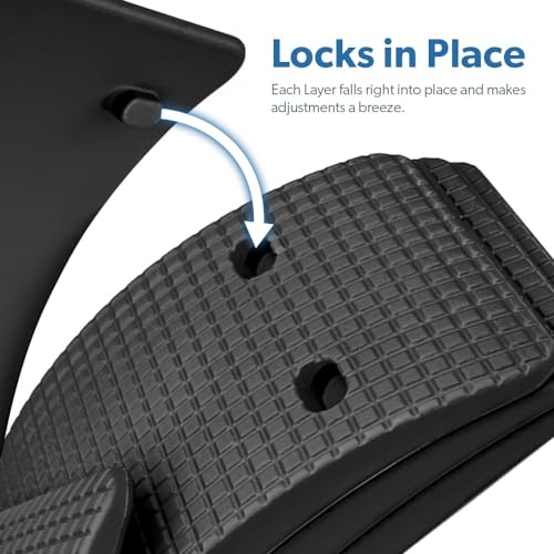 Adjustable Lower & Upper Back Stretcher For Lumbar Support, Spine Alignment & Back Pain Relief By Renowned Kinesiologist Dr. Todd Sinett