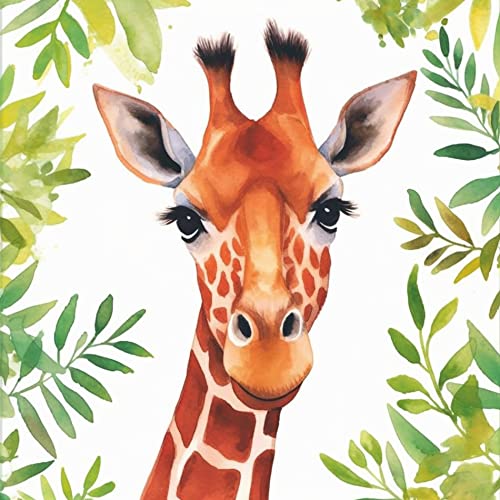 VAIIEYO 5D Diamond Art Kits for Adults Giraffe, Diamond Painting Animal, Paint by Numbers Full Drill Round Rhinestone Craft Canvas for Home Wall Decor Gift 14x14 inch - color: giraffe-7
