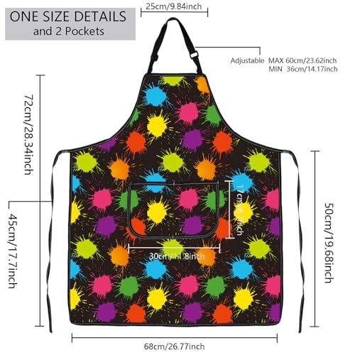MBMSO Painting Artist Apron with Pockets Artist Painter Gifts Art Lover Gift for Art Teacher Student Painter Apron Waterproof - color: Love Art Apron-4