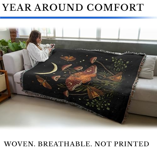 Pure Country Weavers Autumn Light Underwings by Episodic Drawing - Gift Tapestry Throw Blanket Woven from Cotton - Made in The USA (72x54) - color: Autumn Light Underwings, size: 72x54