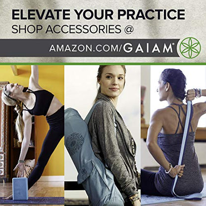 Gaiam Premium Yoga Mat, 6mm Thick Print Mat - color: Luminary