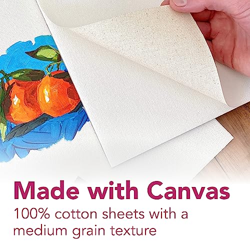 Strathmore 300 Series, Canvas Pad, 12x16 inch, 10 Sheets – Triple Primed, 100% Cotton Canvas, Plein Air Artists, Acrylic Paint and Oil Paint - size: 12x16