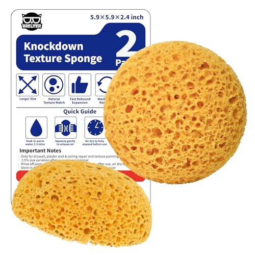Breliter Knockdown Texture Sponge 2 Pack 15x15x6cm Large Paint PU Sponges