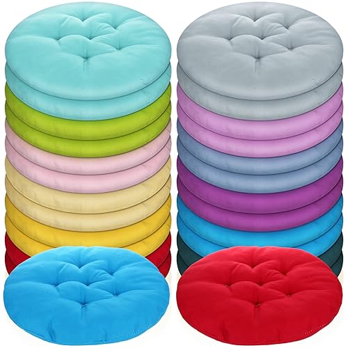 Tinideya 24 Pcs Floor Cushions Classroom,Medium 15.7 Inch,Multi Color - color: Multi Color, size: Medium 15.7 Inch