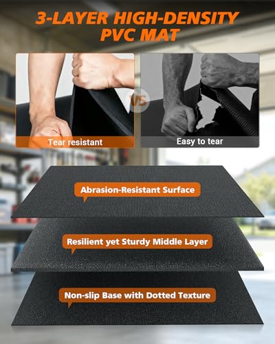 Rendpas Large Exercise Mat for Home Gym, 8mm Extra Thick Workout Mat - color: 8*6 FT Black
