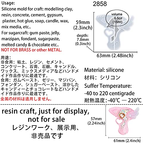FUNSHOWCASE Resin Shaker Molds Set Charms Pendant Jewelry Making Supplies 9 Silicone Trays with 5 Clear Seal Films - color: Charms Pendant Craft 14-Pack