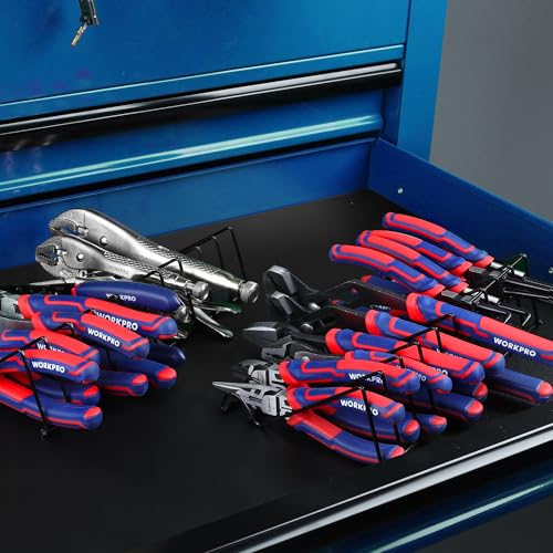 WORKPRO Pliers Set, 20-Piece Pliers Set with 2-pack Organizer Rack | Channel Locks Plier and Vise Grip Plier Assortment