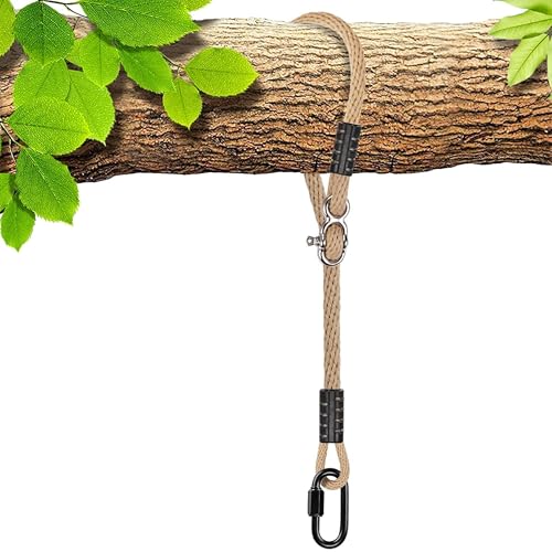 SELEWARE Tree Swing Rope Hammock Tree Straps Hanging Kit, Adjustable Rope Fast & Easy to Hang Hammock Chair Swing for Indoor Outdoor Tree Branch Camping Playground Accessories (Beige1, 40Inch,1 Pack) - color: Beige1-1 Pack, size: 3ft
