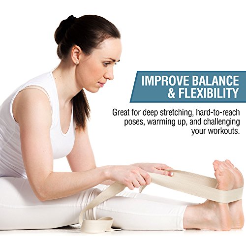 Stretching Straps and Yoga Blocks - Yoga Beginner Kit for Pilates & Gym