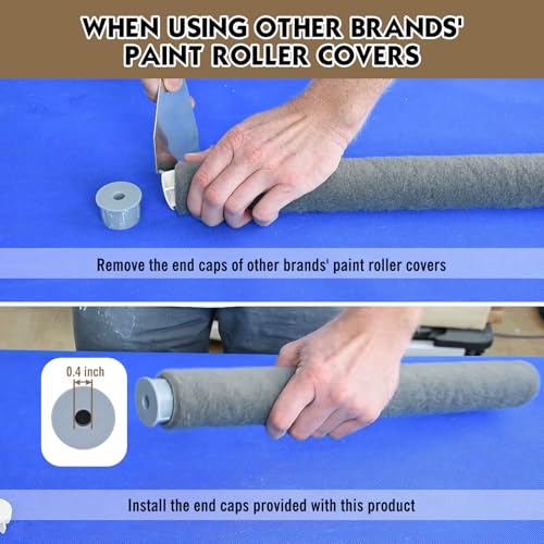 ROLLINGDOG 18 Inch Paint Roller Frame, 12"-18" Adjustable Frame - color: 12-18 Inch Upgraded Paint Roller Frame