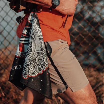 RokFit Gym & Golf Towel – Multi-Use, Quick-Dry, Durable Utility Towel with Bold Graphic and Carabiner Clip (Struggle Makes Strength) - color: Struggle Makes Strength