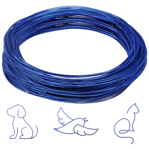 Luomorgo 14 Gauge Aluminum Craft Wire, Royal Blue, 100FT | Anodized, Bendable, Jewelry Making, DIY Crafts, Floral & Sculpting - color: Royal Blue, size: 14 Gauge