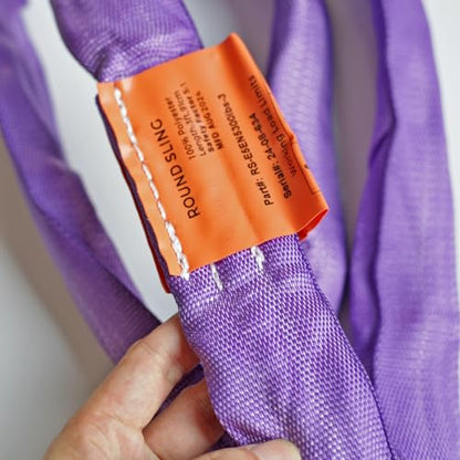 Endless Round Slings for Aerial Lyra Hoop Rig, Aerial Silks Handing Polyester Lifting Sling Spanset, Heavy Duty Polyester Capacity 5300 Lbs Vertical Capacity (Purple, 3 FT) - color: Purple, size: 3 ft