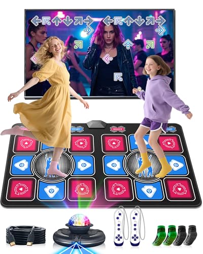 Electronic Dance Mat for Kids & Adults: 2 Player Interactive TV Video Game