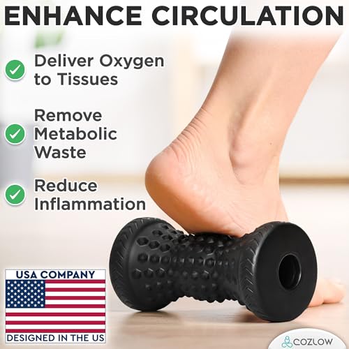 COZLOW - Foot Massager for Plantar Fasciitis Relief - Trigger Point Massage Roller for Feet Pain, Neuropathy, Heel Spur, Flat Arch - Portable Deep Tissue Muscle Therapy Tool for Sole, Calf, Hand, Arm - style: Massage Roller