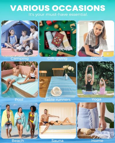 2 Packs Cotton Turkish Beach Towels Quick Dry Sand Free Oversized Pool Bath Swim Towel Extra Large Xl Big Blanket Adult Travel Essentials Cruise Accessories Must Haves Clearance Vacation Stuff - color: Thicker Set Grey Grey