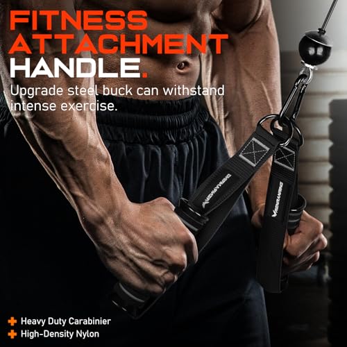 RENRANRING Gym Exercise Handles, Replacement Handle Attachments for Cable Machine Pulleys, Resistance Band and Strength Trainer, Pull Down Workout Accessories, Home Gym Add On Equipment - color: Black, Gray