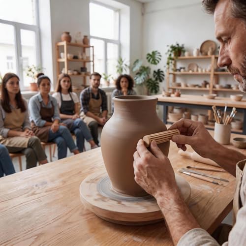 Conderyang 16Pcs Wooden Clay Texture Roller Set Clay Modeling Pattern Rollers Wooden Texture Rollers Wood Pottery Tools Pottery Tool Set for Artists Art Creation Ceramic DIY, 4In x 0.6In（Style 1) - color: Style 1