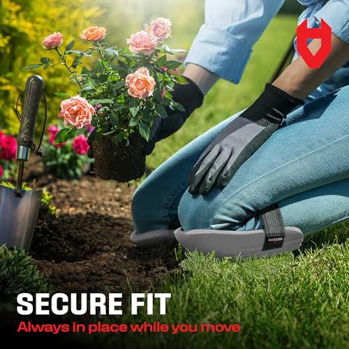 NoCry Gardening Knee Pads for Women and Men – Waterproof Foam Padding in a Lightweight Yet Durable Design; Easy to Wear with Adjustable Elastic Hook-and-Loop Straps – Ideal for the Garden and Yard Work - color: Grey, style: 1-strap