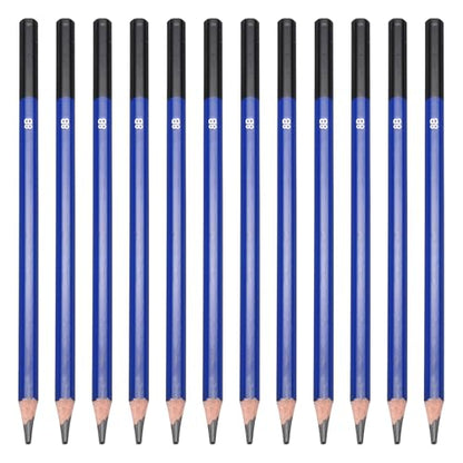 PATIKIL 8B Drawing Pencils, 24PCS Sketch Pencils for Drawing, Art, Painting, Sketching, Designing, 8B Hardness, Black Color - style: 8B